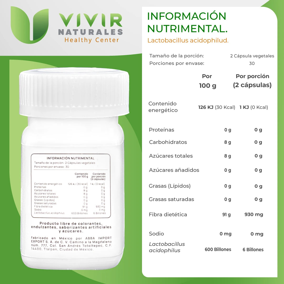 Lactobacillus Acidophilus 6 Billones