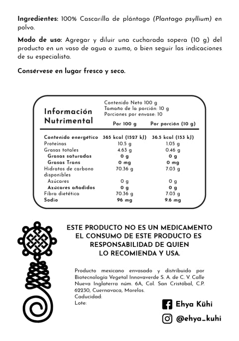 Psyllium (Plántago) · 100 g