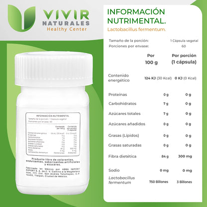 LACTOBACILLUS FERMENTUM 3 BILLONES