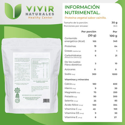 Proteína Vegetal Sabor Vainilla