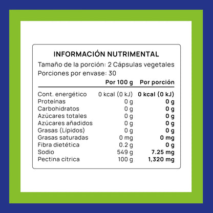 Pectina · 60 cápsulas 660 mg